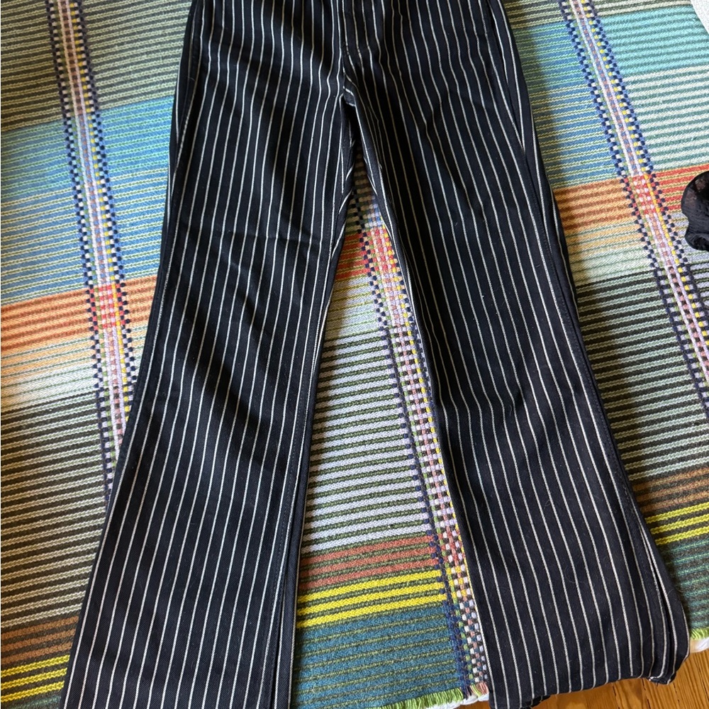 Men's Black Striped Pants